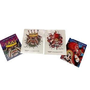 Ed Hardy Temporary Tattoos Bulldog King/ Octopus and Skull